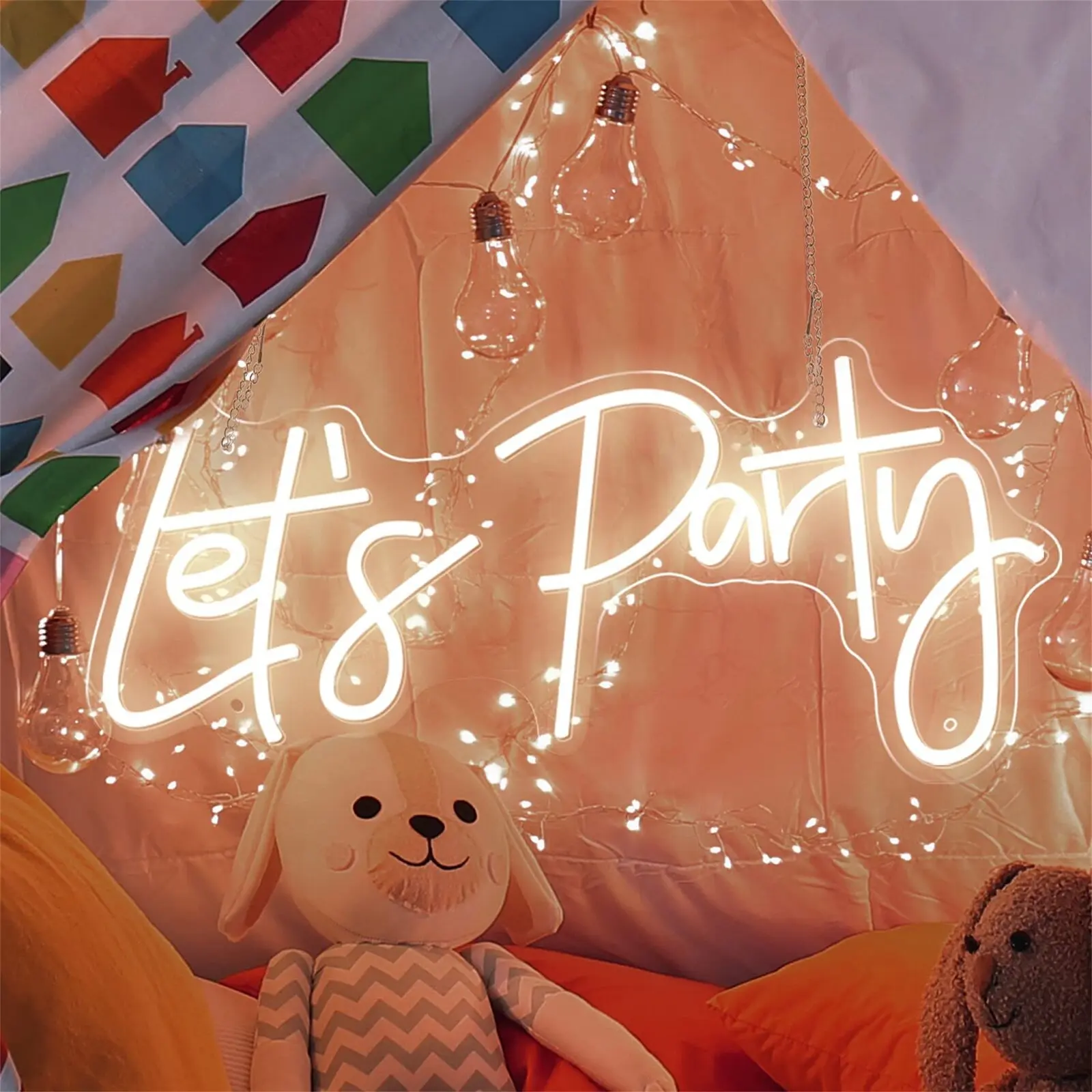 Lets Party Neon Sign Custom Hanging Wall Decor Home Club Pub Wedding Personalized Decoration Lamp Sign LED Light 23X10 Inches
Lets Party Neon Sign Custom Hanging Wall Decor Home Club Pub Wedding Personalized Decoration Lamp Sign LED Light 23X10 Inches