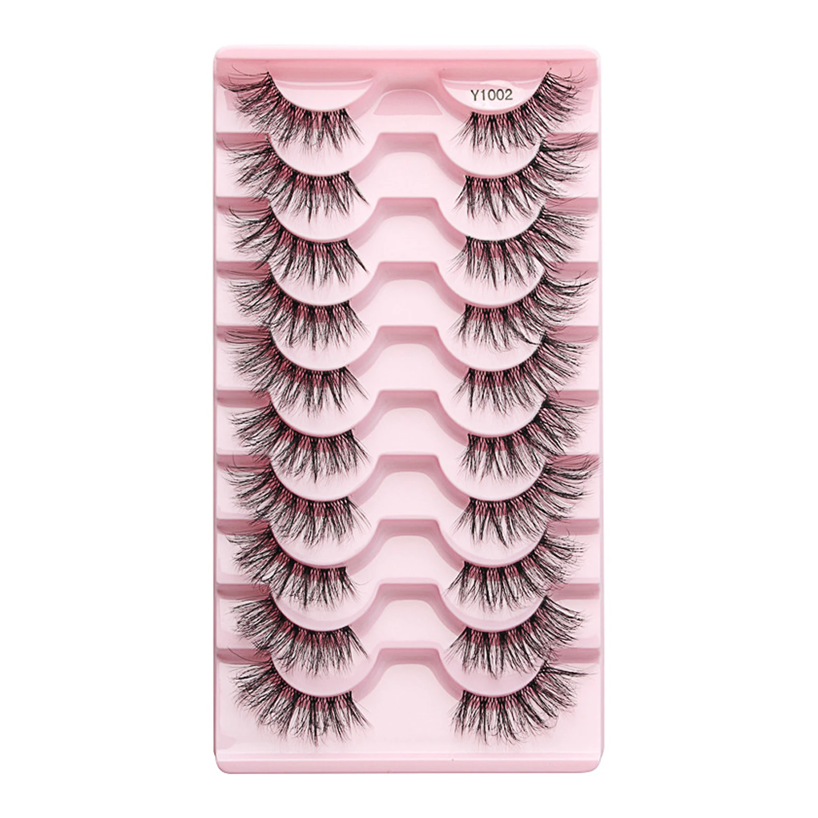 10pair Saving Time Fiber With Transparent Box Soft Makeup Fake Eyelashes Attractive Lightweight Fashional Charming Naturel Half
10pair Saving Time Fiber With Transparent Box Soft Makeup Fake Eyelashes Attractive Lightweight Fashional Charming Naturel Half