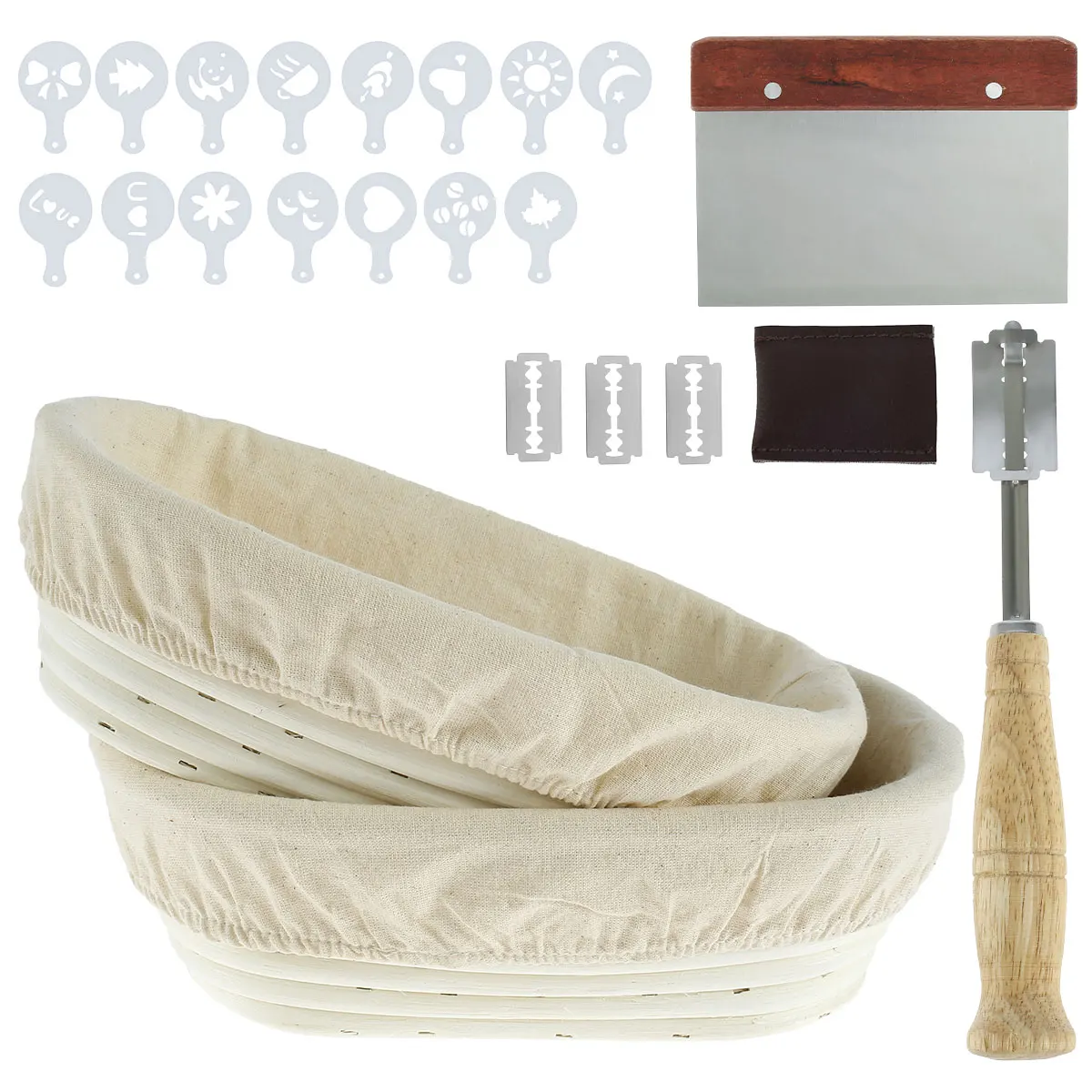 10 Inch Large Bread Proofing Basket for Bread Making Natural Hand-woven Oval Baking Bowl Professional Sourdough Proving Basket
10 Inch Large Bread Proofing Basket for Bread Making Natural Hand-woven Oval Baking Bowl Professional Sourdough Proving Basket