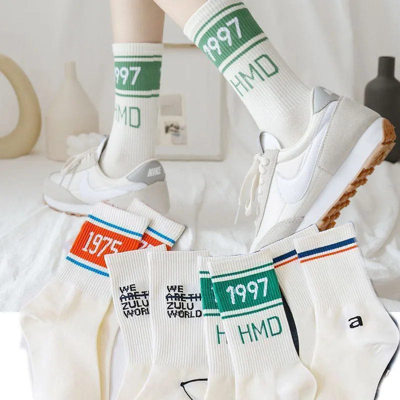 Women's Mid-tube Socks Korean Version Ins Tide Hip-hop Street Personality Digital Striped Socks Skateboard Sports Men's Socks
Women's Mid-tube Socks Korean Version Ins Tide Hip-hop Street Personality Digital Striped Socks Skateboard Sports Men's Socks