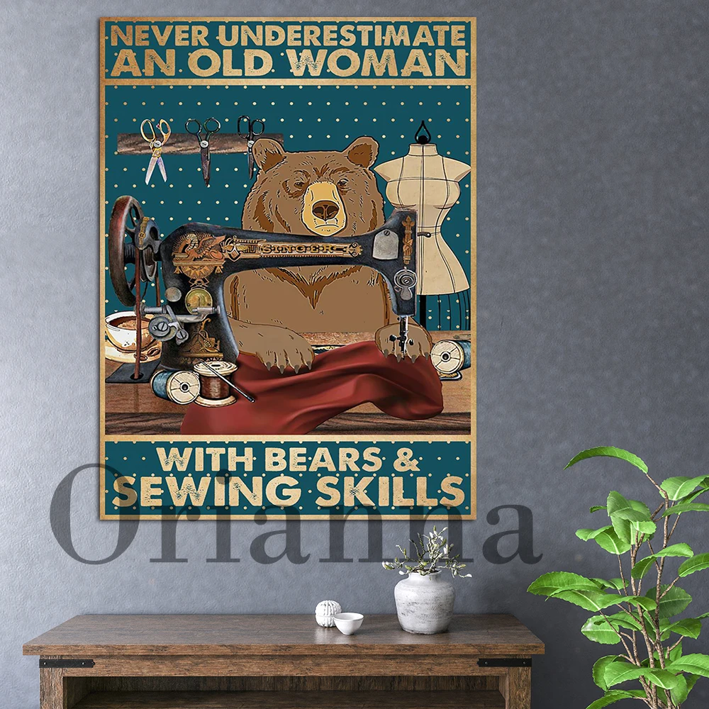 Never Underestimate An Old Woman With Bears And Sewing Skills Bear Poster Sewing Wall Art Print Living Room Cuadros Home Decor
Never Underestimate An Old Woman With Bears And Sewing Skills Bear Poster Sewing Wall Art Print Living Room Cuadros Home Decor