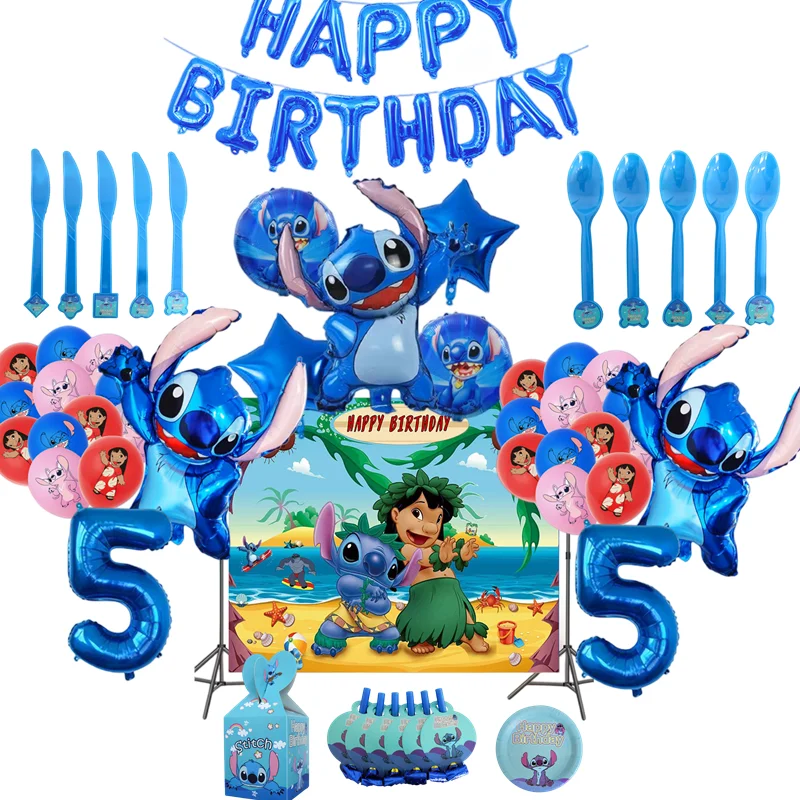 Kids Birthday Party Supplies Cartoon Stitch Balloons Baby Shower Paper Disposable Tableware Set Party Decoration Globos Girl Boy
Kids Birthday Party Supplies Cartoon Stitch Balloons Baby Shower Paper Disposable Tableware Set Party Decoration Globos Girl Boy