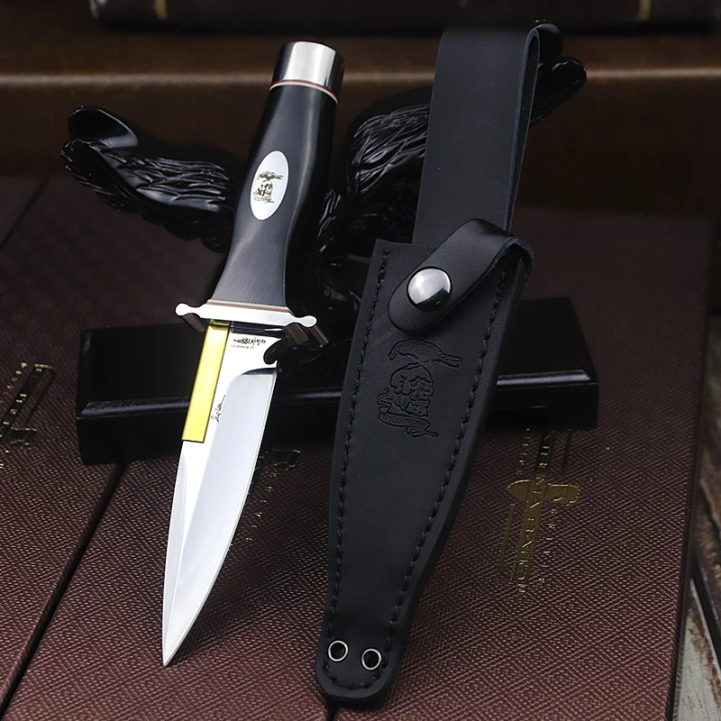 

Outdoor camping tactical defensive knife collection treasures High hardness AUS-8 steel straight outdoor survival knife