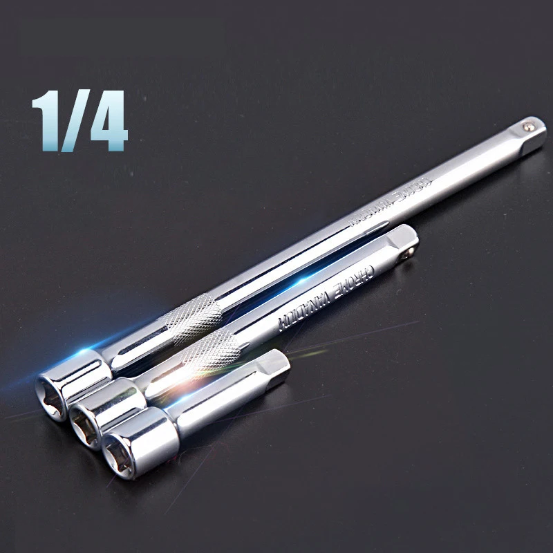 1/4 Socket Wrench Automotive Torque Wrench Extension Bar 50/100/150/250mm Non-slip Ratchet Wrench Car Garage Repair Tools
1/4 Socket Wrench Automotive Torque Wrench Extension Bar 50/100/150/250mm Non-slip Ratchet Wrench Car Garage Repair Tools