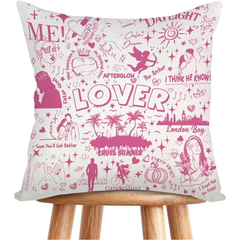 

Singer Merch Pillow Covers Music Lover Pillow Cover Gift Pillowcase Square Cushion Covers for Couch Sofa You Need to Calm Down