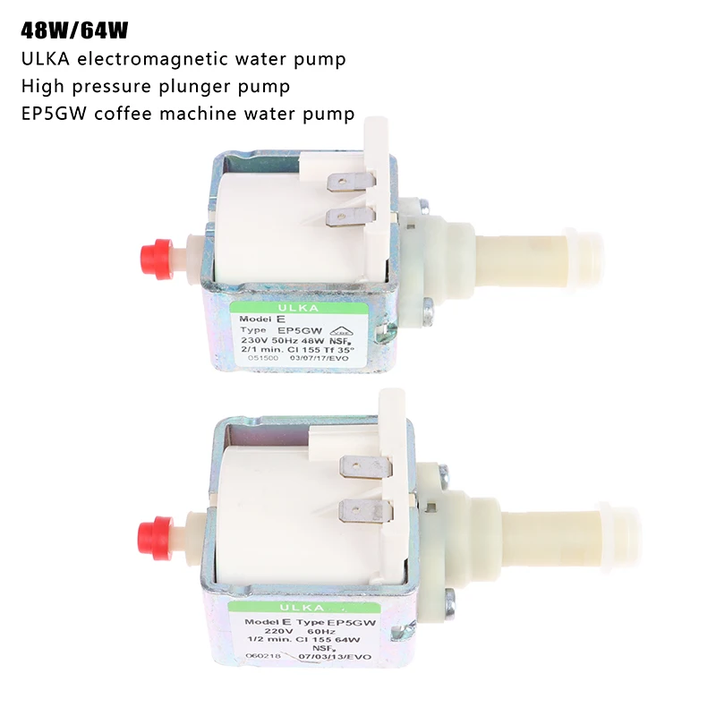 ULKA electromagnetic water pump EP5 series 48W64W high pressure plunger pump EP5GW coffee machine water pump
ULKA electromagnetic water pump EP5 series 48W64W high pressure plunger pump EP5GW coffee machine water pump