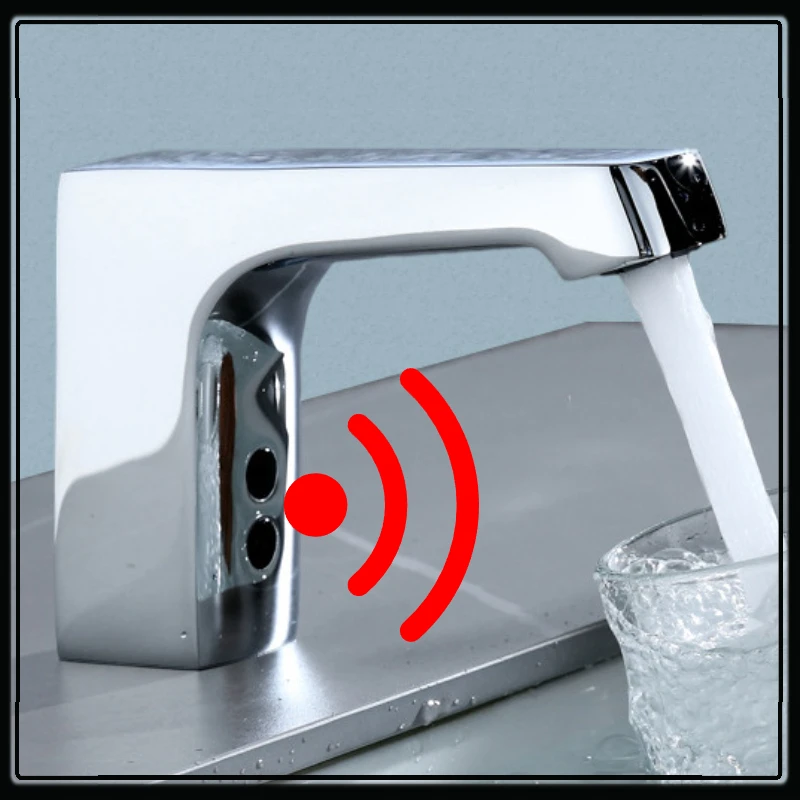 

Kitchen Touchless Faucets Smart Sensor Sink Mixers Tap Bathroom Basin Faucet Luxury Infrared Brass Mixer Vanity Tap Stream Deck
