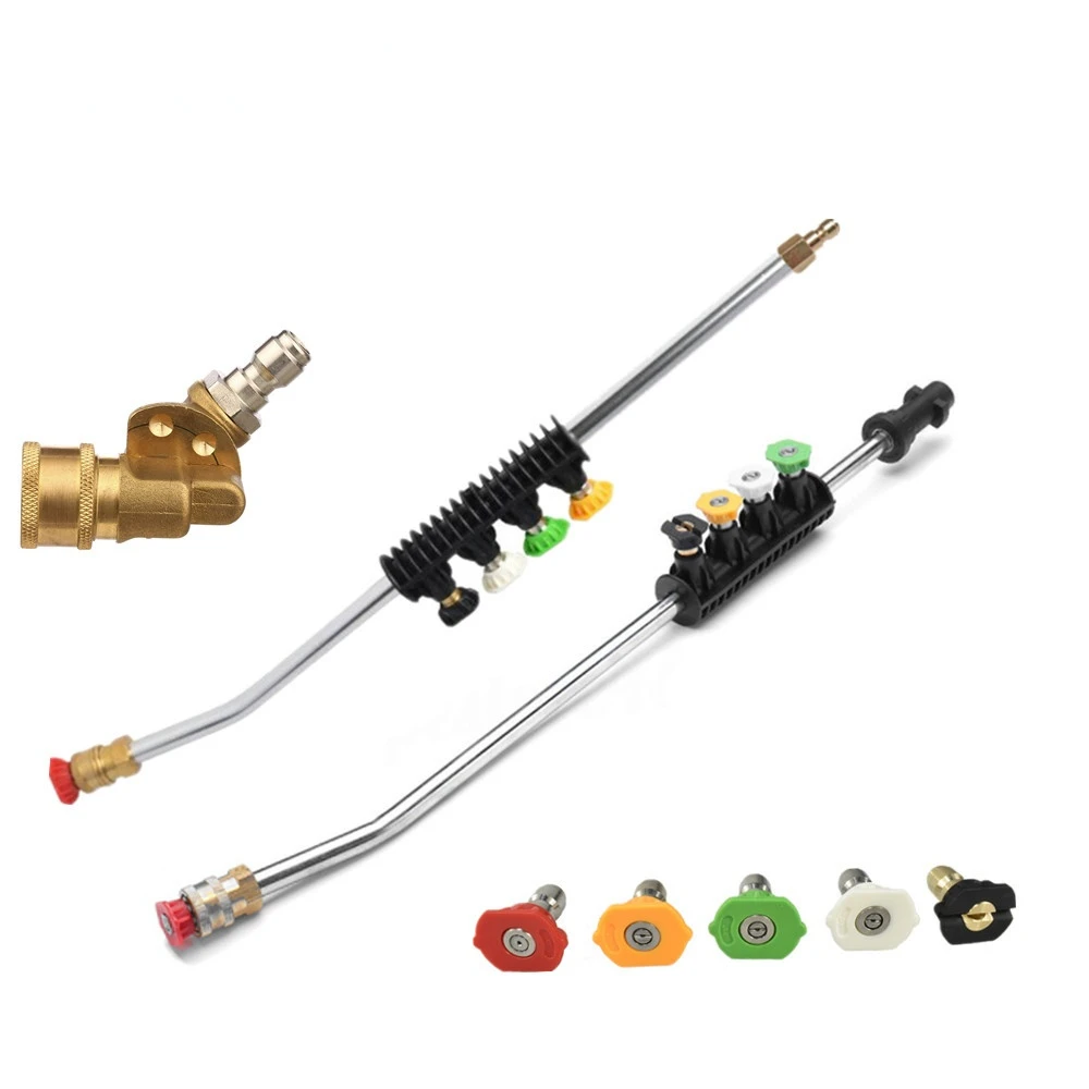 High Pressure Car Wash Gun Jet Lance For Karcher K Series With 5Nozzle Tips Adjustable Angle Sprayer Curved Rod Washer
High Pressure Car Wash Gun Jet Lance For Karcher K Series With 5Nozzle Tips Adjustable Angle Sprayer Curved Rod Washer