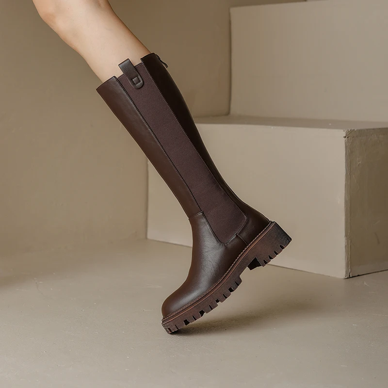 HOT SALES Winter New Women's High Boots Chelsea Boots Genuine Leather Round Toe Heel Women Boots Knee-High Women Shoes Zipper
HOT SALES Winter New Women's High Boots Chelsea Boots Genuine Leather Round Toe Heel Women Boots Knee-High Women Shoes Zipper