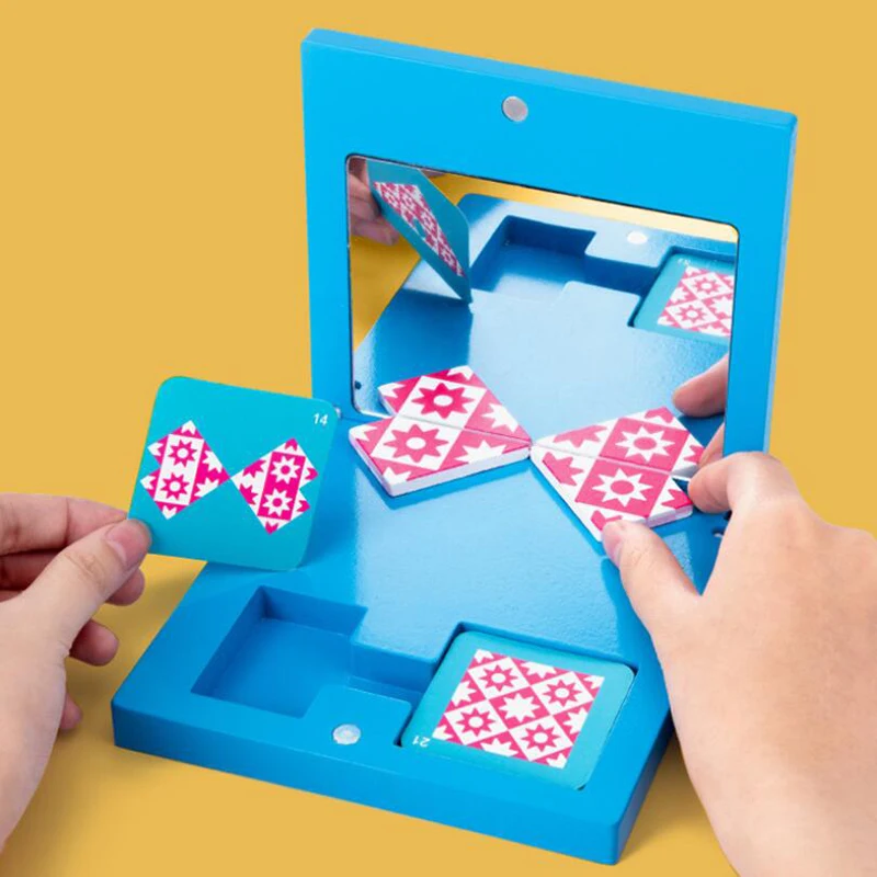 

Обучающая деревянная головоломка Монтессори с зеркальным изображением, детские развивающие сенсорные игрушки, обучение дидактике для детского сада