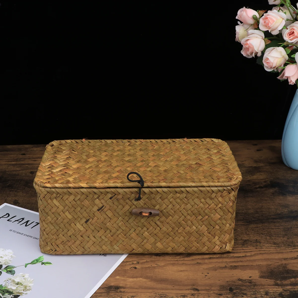 Desktop Stand Woven Storage Basket Lid Woven Box Rattan Basket Lid Water Hyacinth Basket Sundries Storage Box Desk Topper
Desktop Stand Woven Storage Basket Lid Woven Box Rattan Basket Lid Water Hyacinth Basket Sundries Storage Box Desk Topper