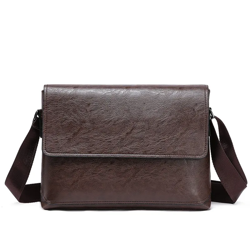 

Модная Сумка-слинг через плечо для мужчин, повседневная сумочка-мессенджер, деловая кожаная дизайнерская брендовая мужская сумка на ремне