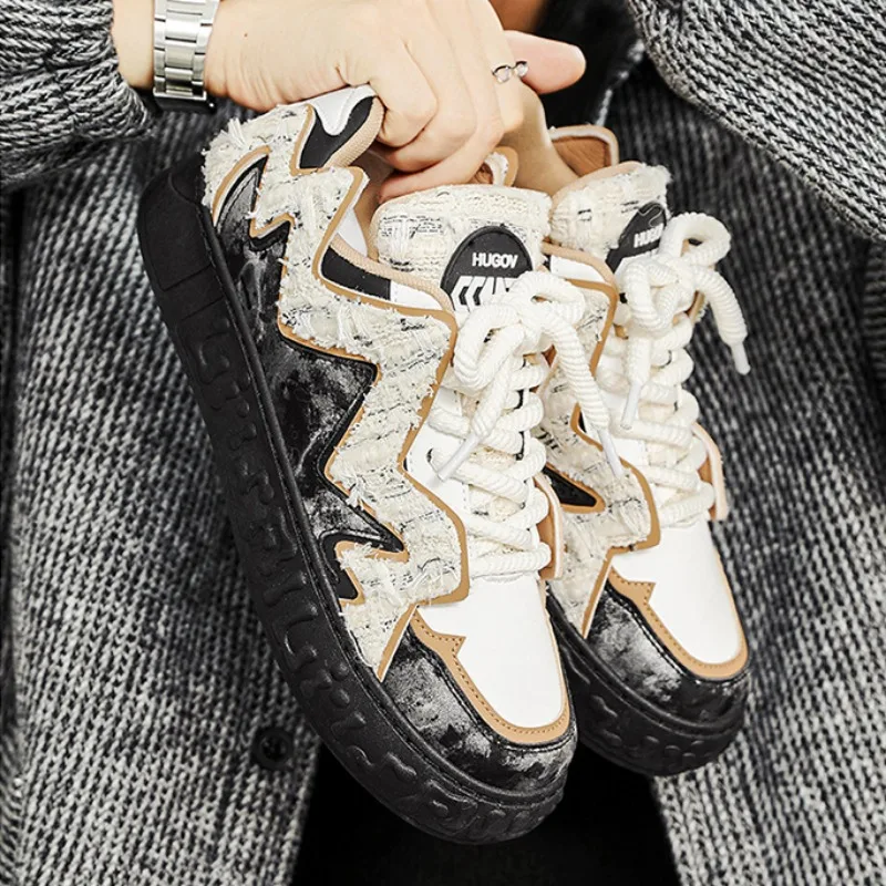 Harajuku Style Mens Sports Shoes Mixed Color Fashion Student Casual Sneakers Luxury Vulcanized Male Comfortable Athletic Shoes
Harajuku Style Mens Sports Shoes Mixed Color Fashion Student Casual Sneakers Luxury Vulcanized Male Comfortable Athletic Shoes