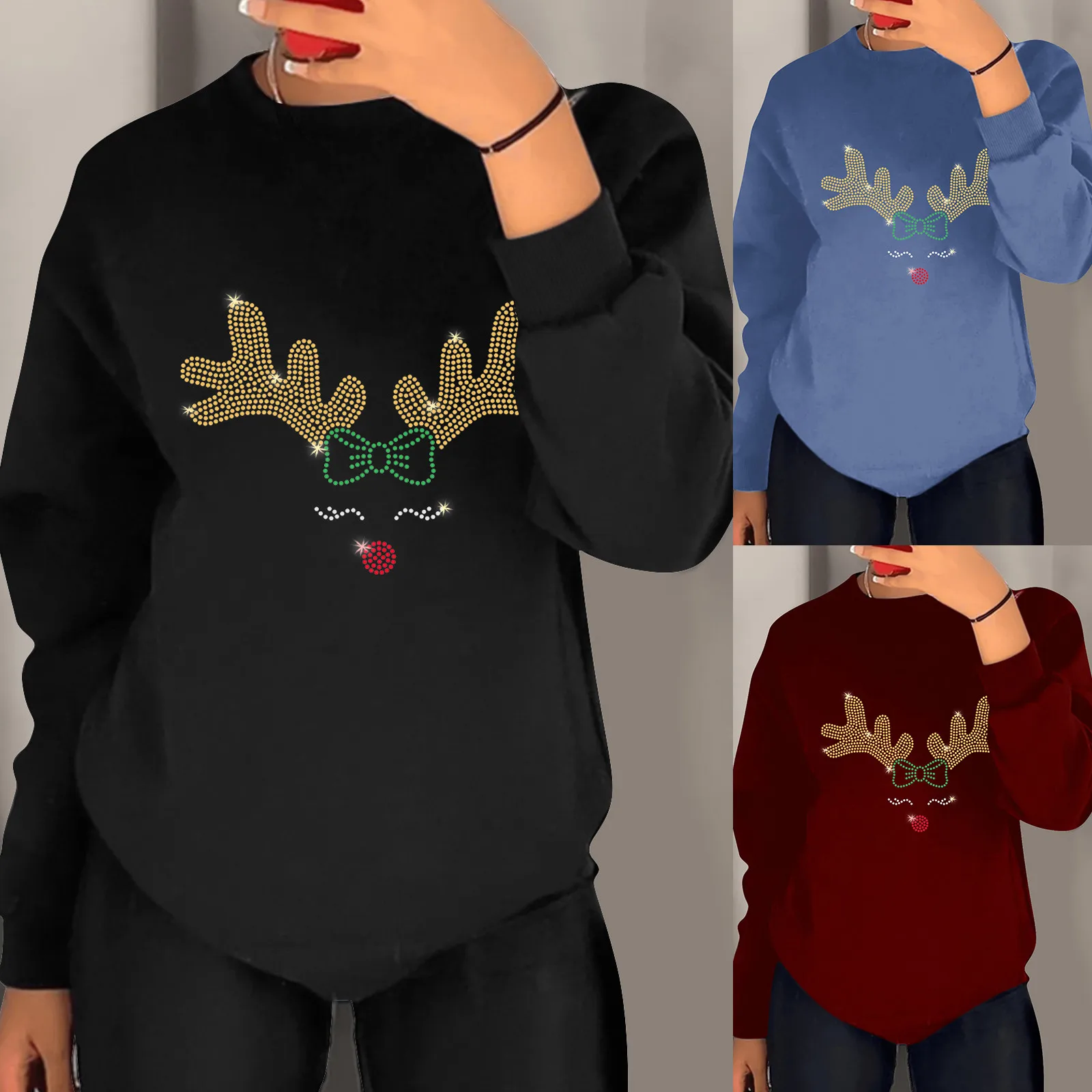 Women Dot Drill Print Sporty Sweatshirt Casual Loose Crew Neck Long Sleeves Pullover Ribbed Cuffs Hem Tops Dark Lady
Women Dot Drill Print Sporty Sweatshirt Casual Loose Crew Neck Long Sleeves Pullover Ribbed Cuffs Hem Tops Dark Lady