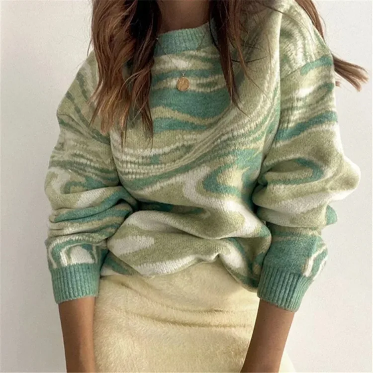 2022 Winter Long Sleeve Warm Ribbed Jumper Female Slim Top Aproms Elegant Green Tie Dye Knitted Sweater and Pullovers Women
2022 Winter Long Sleeve Warm Ribbed Jumper Female Slim Top Aproms Elegant Green Tie Dye Knitted Sweater and Pullovers Women