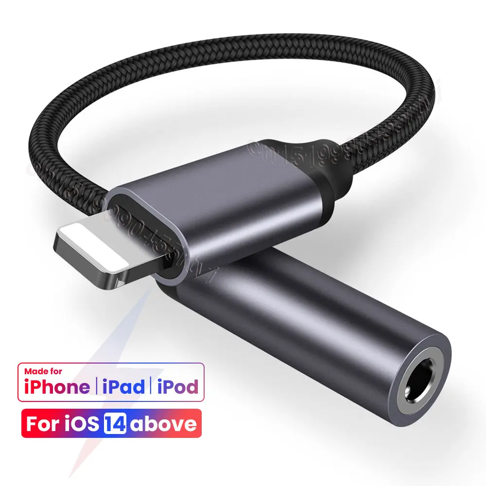 8 Pin to 3.5mm Jack AUX Cable For iPhone 13 12 11 Pro male to female Adapter Headphone Connector Audio Splitter for iOS 14 Above
8 Pin to 3.5mm Jack AUX Cable For iPhone 13 12 11 Pro male to female Adapter Headphone Connector Audio Splitter for iOS 14 Above