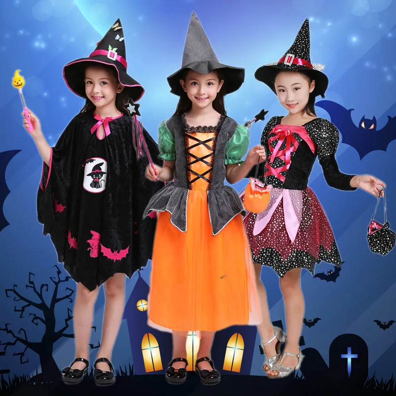 New Halloween Cosplay Witch Costume Baby Girls Clothes Children Carnival Party Overalls Kids Prom Witch Dress Princess Vestdios
New Halloween Cosplay Witch Costume Baby Girls Clothes Children Carnival Party Overalls Kids Prom Witch Dress Princess Vestdios