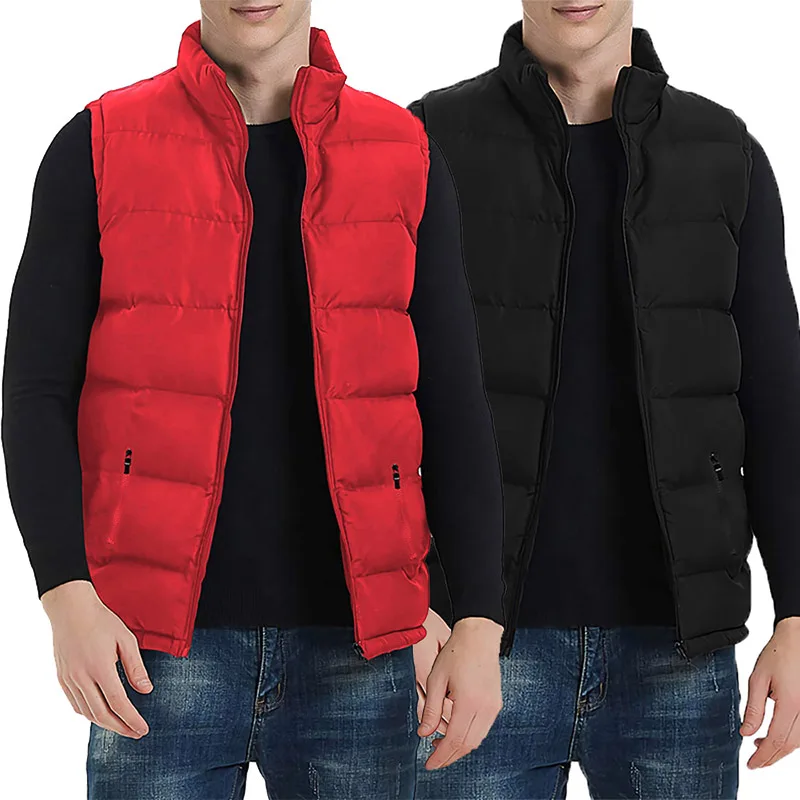 Men's Solid Color Windproof Sleeveless Top Autumn Winter Warm Sports Down Jacket Zipper Stand Collar Design Plus Size Jacket
Men's Solid Color Windproof Sleeveless Top Autumn Winter Warm Sports Down Jacket Zipper Stand Collar Design Plus Size Jacket