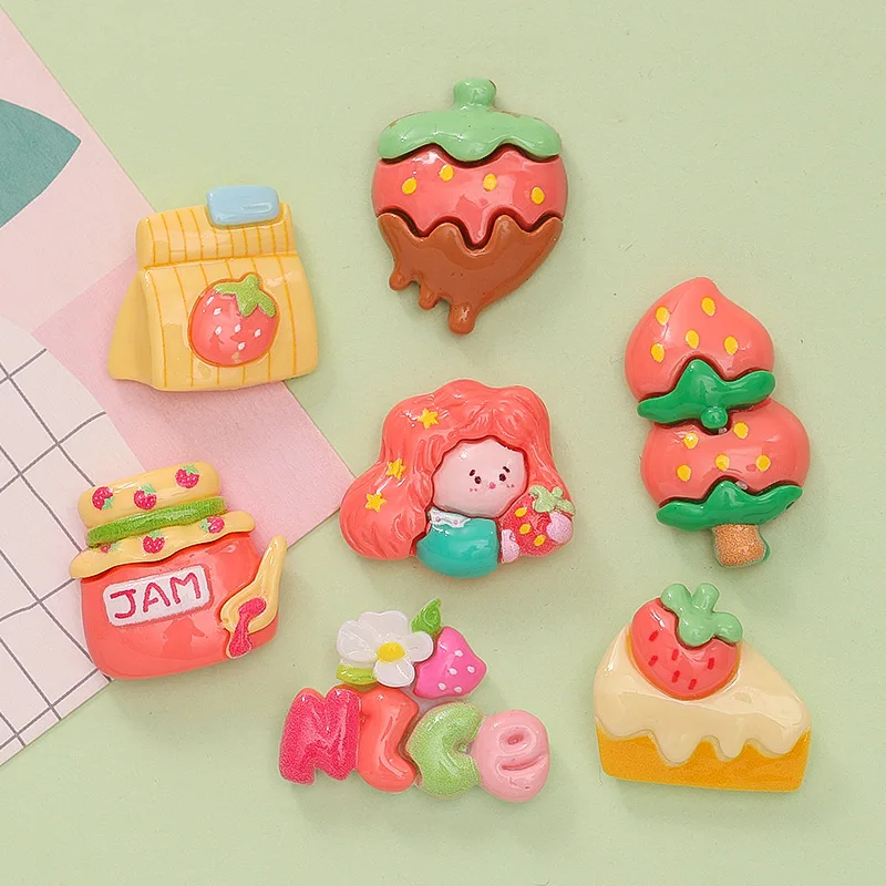 20pcs New Resin Sweet Cake Flatback Cabochons for Girls Headwear Accessories Kawaii Strawberry Cookies Resin Decoration Charms
20pcs New Resin Sweet Cake Flatback Cabochons for Girls Headwear Accessories Kawaii Strawberry Cookies Resin Decoration Charms