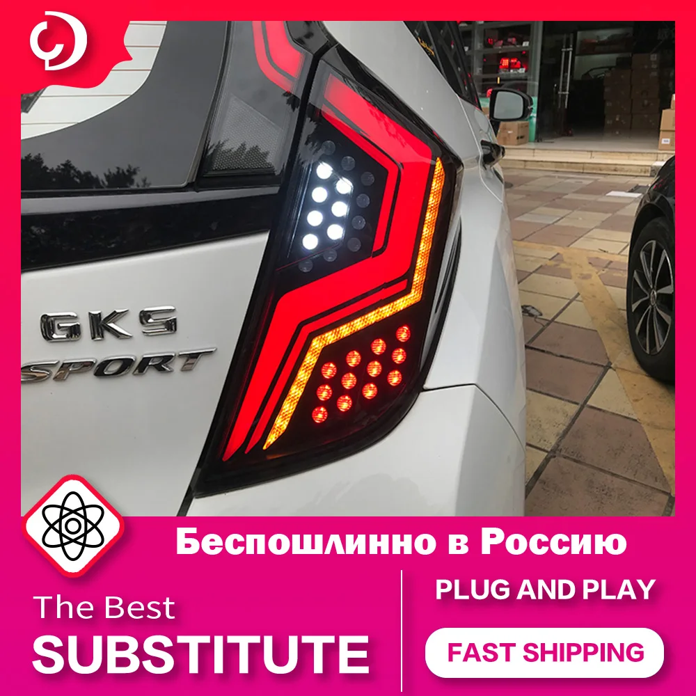 

Автостайлинг AKD, задние фонари для Honda FIT Jazz GK5 2014-2019 светодиодный ные дневные ходовые огни, противотуманная фара, динамический ходовой сигнал поворота, задний реверс