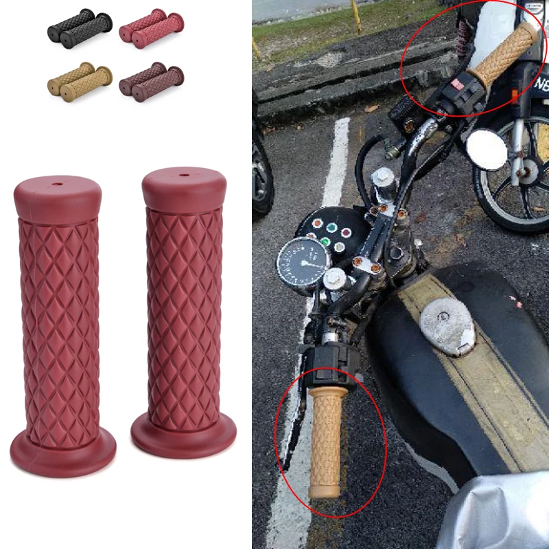 7/8" 22mm Motorcycl Retro Rubber Handle bar Grip Anti-slip Handle Grip for Bobber Cafe Racer Sport Bike Handle Throttle Grip ATV
7/8" 22mm Motorcycl Retro Rubber Handle bar Grip Anti-slip Handle Grip for Bobber Cafe Racer Sport Bike Handle Throttle Grip ATV