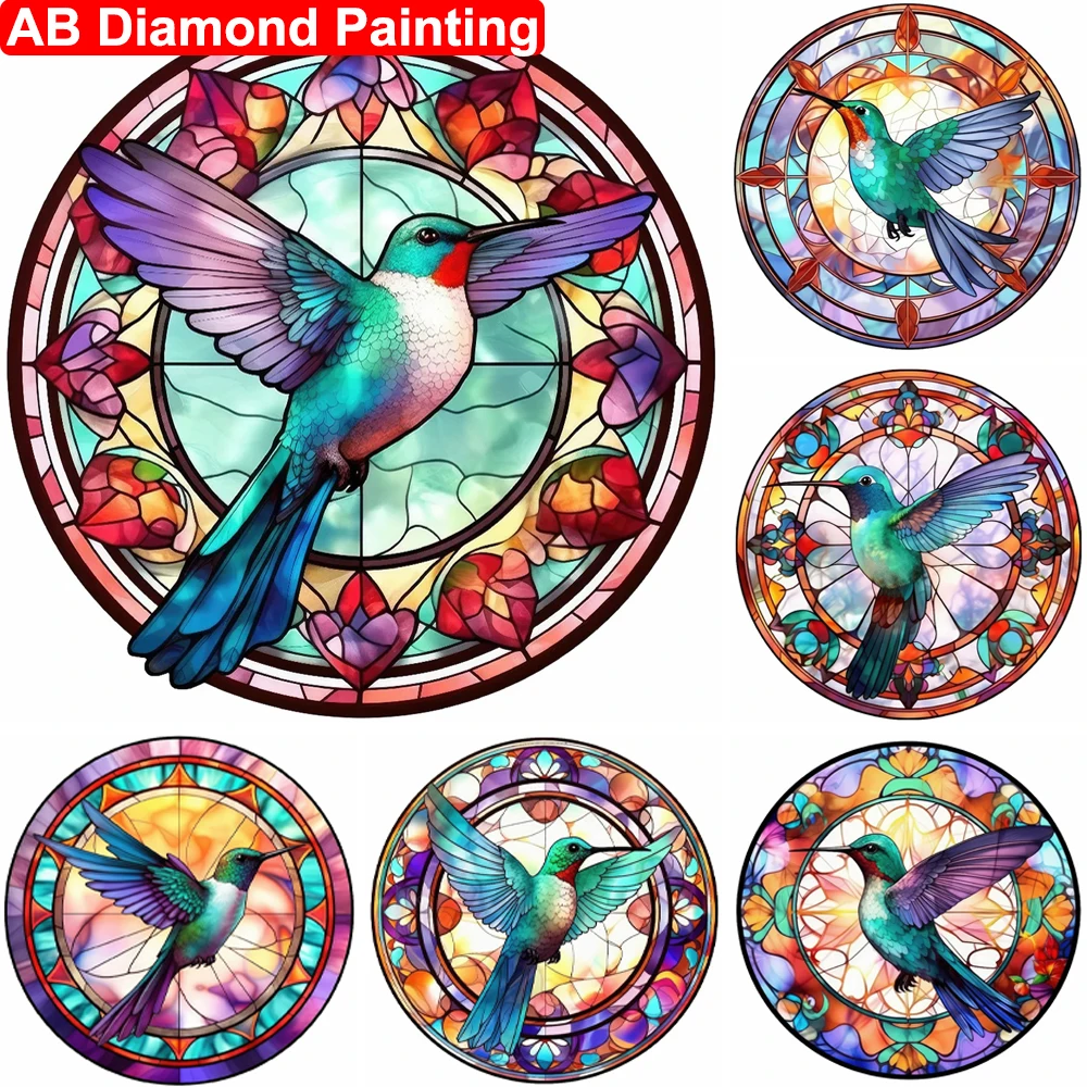 5D DIY AB Diamond Painting Stained Glass Hummingbird Full Drill Diamond Embroidery Mosaic Picture Cross Stitch Kits Home Decor
5D DIY AB Diamond Painting Stained Glass Hummingbird Full Drill Diamond Embroidery Mosaic Picture Cross Stitch Kits Home Decor