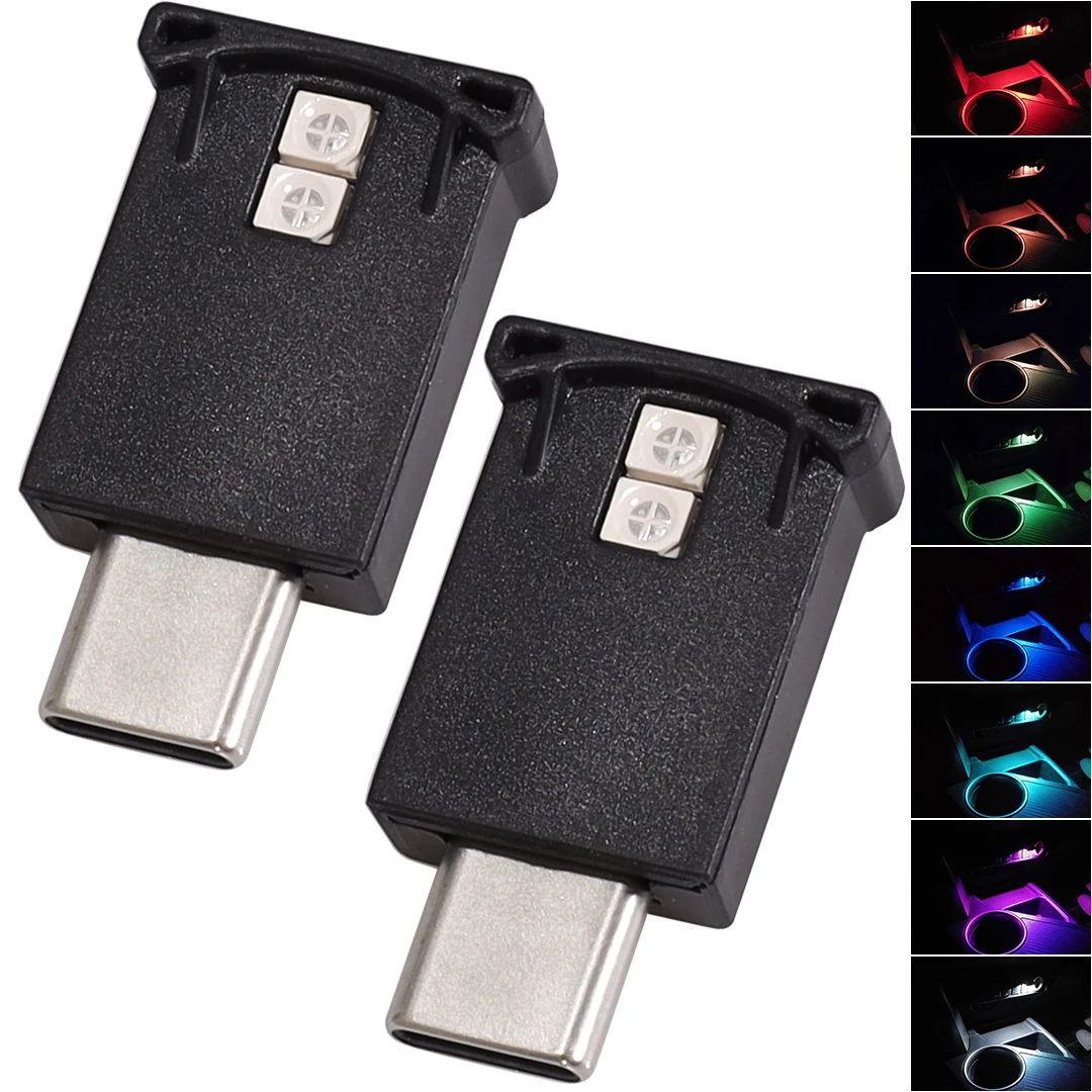 Lcyam USB Type C Светодиодный светильник 8 цветов RGB Автомобильная атмосферная Ночная лампа, совместимая с моделями Y 
Lcyam USB Type C Светодиодный светильник 8 цветов RGB Автомобильная атмосферная Ночная лампа, совместимая с моделями Y