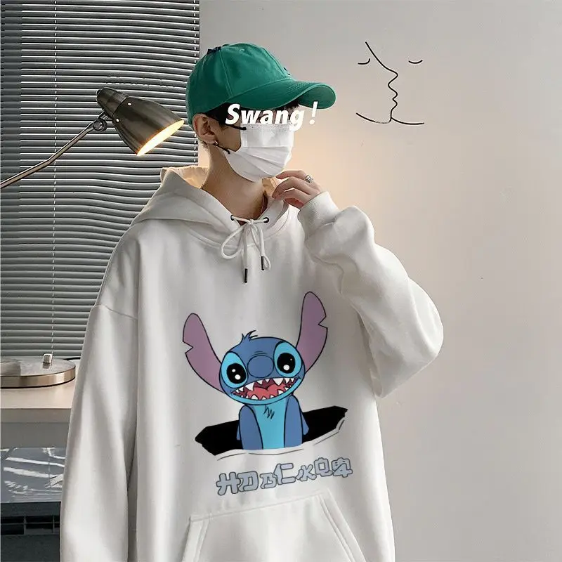 Мужская толстовка с капюшоном Nice Look Stitch с длинными рукавами, обычный или флисовый милый мультяшный свитер, подходит для осени и зимы 
Мужская толстовка с капюшоном Nice Look Stitch с длинными рукавами, обычный или флисовый милый мультяшный свитер, подходит для осени и зимы
