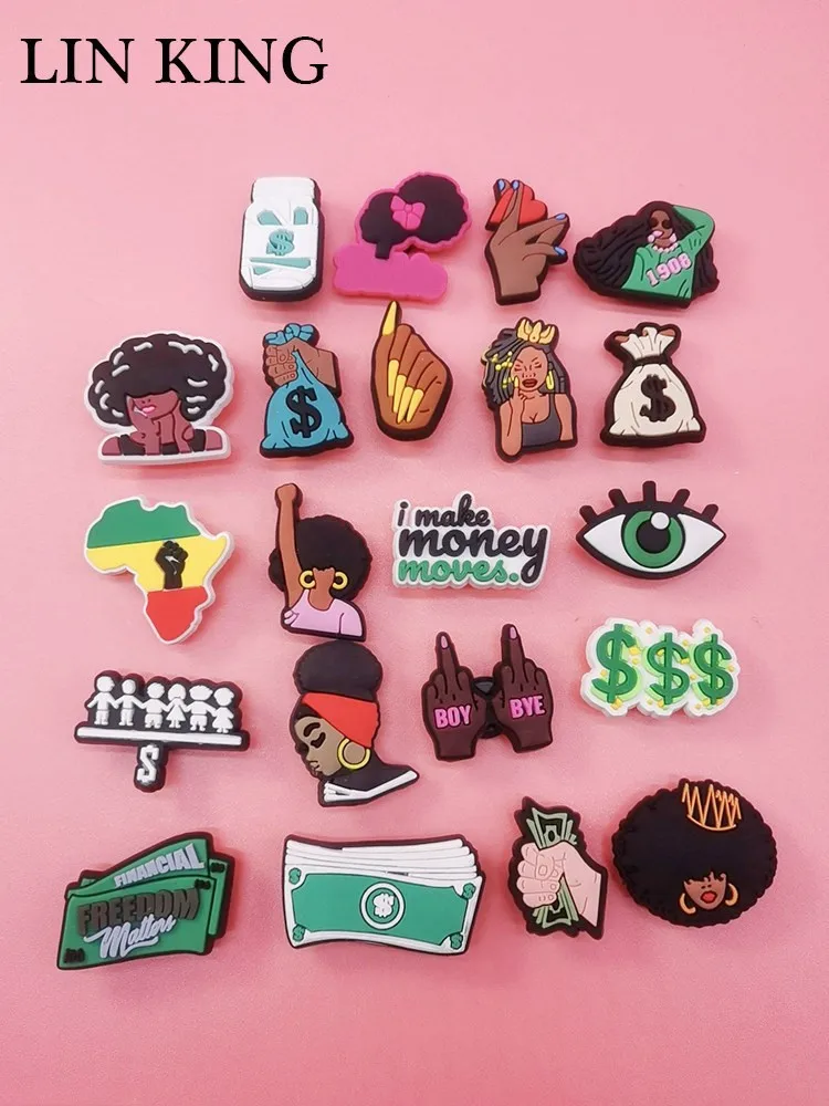 1PCS Negro Dollar Croc Charms Crock Charms Clog Garden Shoe Accessories DIY PVC Buckle Decorations For Adults Kids Party Gifts
1PCS Negro Dollar Croc Charms Crock Charms Clog Garden Shoe Accessories DIY PVC Buckle Decorations For Adults Kids Party Gifts
