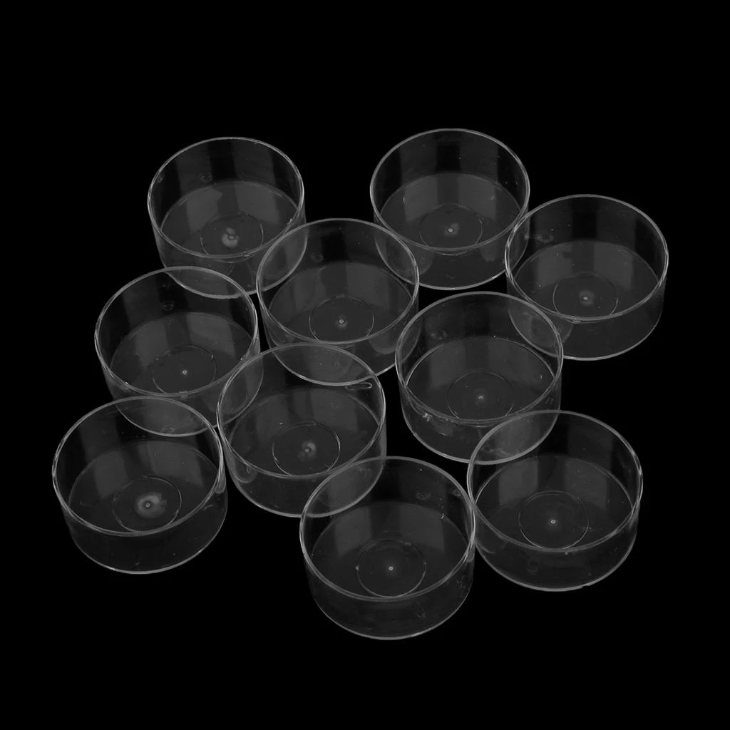 10 Pieces Clear Wax Containers Candle Tealight Cups Plastic for use with Scented Candles
10 Pieces Clear Wax Containers Candle Tealight Cups Plastic for use with Scented Candles