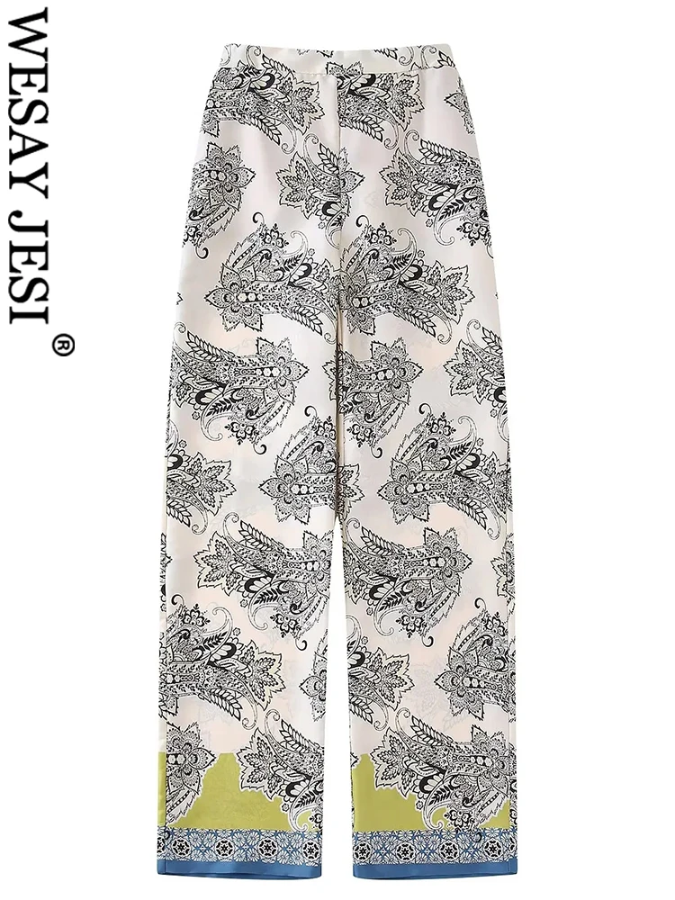 WESAY JESI Retro Printed Straight Pants 2022 Fashion Trend Versatile Temperament Elegant Elastic Waist Senior Women's Trousers
WESAY JESI Retro Printed Straight Pants 2022 Fashion Trend Versatile Temperament Elegant Elastic Waist Senior Women's Trousers