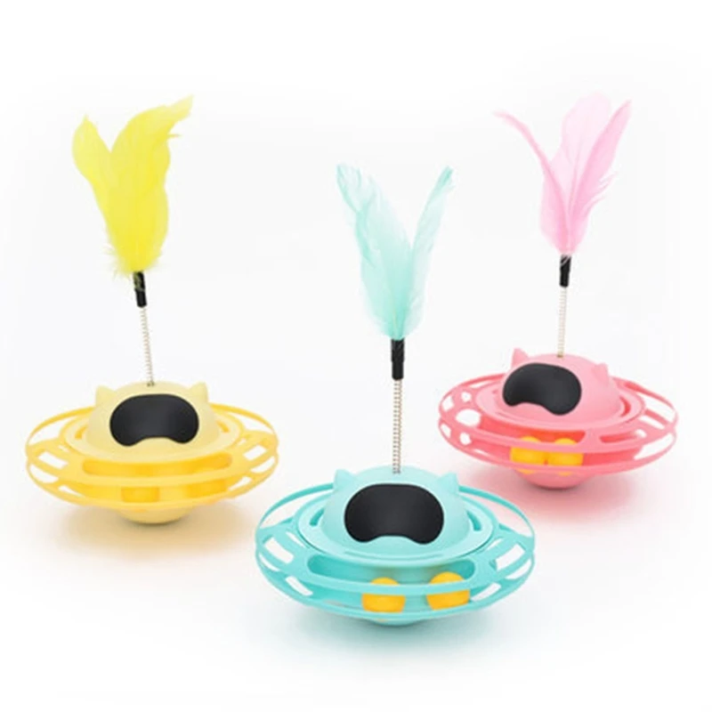 Interactive Cats Tumblers Toy with Feather Track Ball Funny Chasing Exercising DropShip
Interactive Cats Tumblers Toy with Feather Track Ball Funny Chasing Exercising DropShip