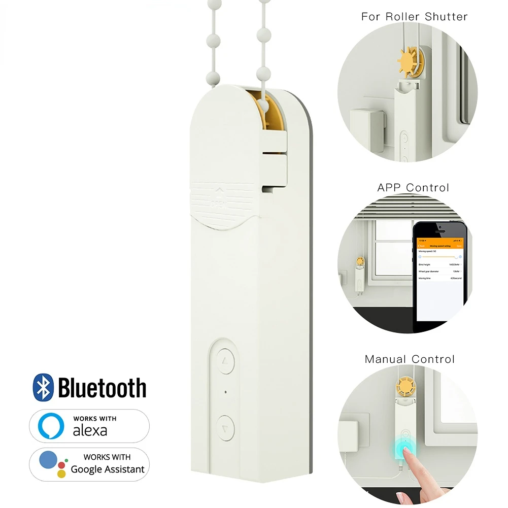Bluetooth Motorized Chain Roller Blinds Shade DIY Tuya Shutter Drive Motor Smart life APP Alexa google Home Voice Control
Bluetooth Motorized Chain Roller Blinds Shade DIY Tuya Shutter Drive Motor Smart life APP Alexa google Home Voice Control