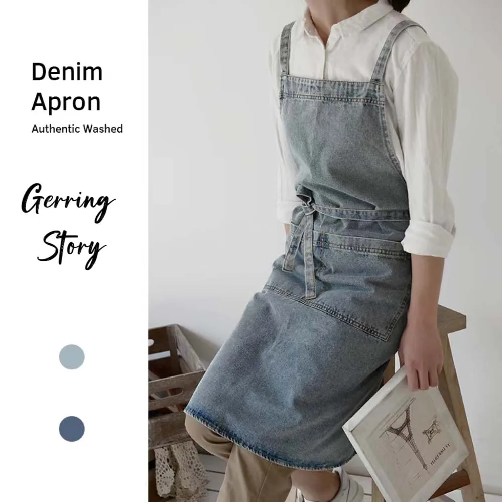 Gerring Denim Canvas Apron Thick Authentic Washed Household Kitchen Work Uniform Japanese Apron For Sellers Coffee Shop Aprons
Gerring Denim Canvas Apron Thick Authentic Washed Household Kitchen Work Uniform Japanese Apron For Sellers Coffee Shop Aprons