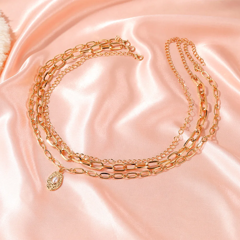 Punk 3-layer Necklace New Thick Chain Pearl Pendant Necklace For Women Jewelry Hiphop Necklaces & Pendants Charms Jewellery
Punk 3-layer Necklace New Thick Chain Pearl Pendant Necklace For Women Jewelry Hiphop Necklaces & Pendants Charms Jewellery
