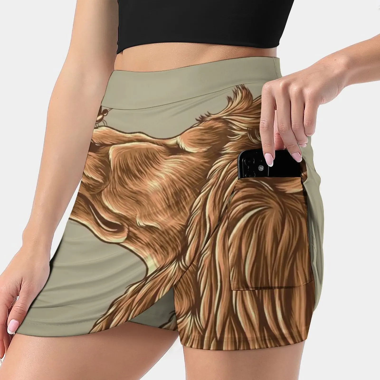 Нежная мужская женская мини-юбка, трапециевидная Юбка со скрытым карманом, натуральное животное, Лев 
Нежная мужская женская мини-юбка, трапециевидная Юбка со скрытым карманом, натуральное животное, Лев