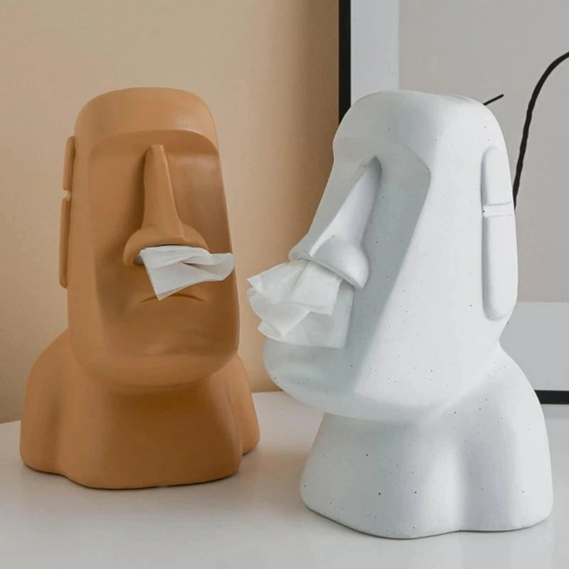 Moai Tissue Holder Box Easter Island Boulder Statue Cocina Personality Stone Sculpture Home Napkin Box Tissue Holder
Moai Tissue Holder Box Easter Island Boulder Statue Cocina Personality Stone Sculpture Home Napkin Box Tissue Holder