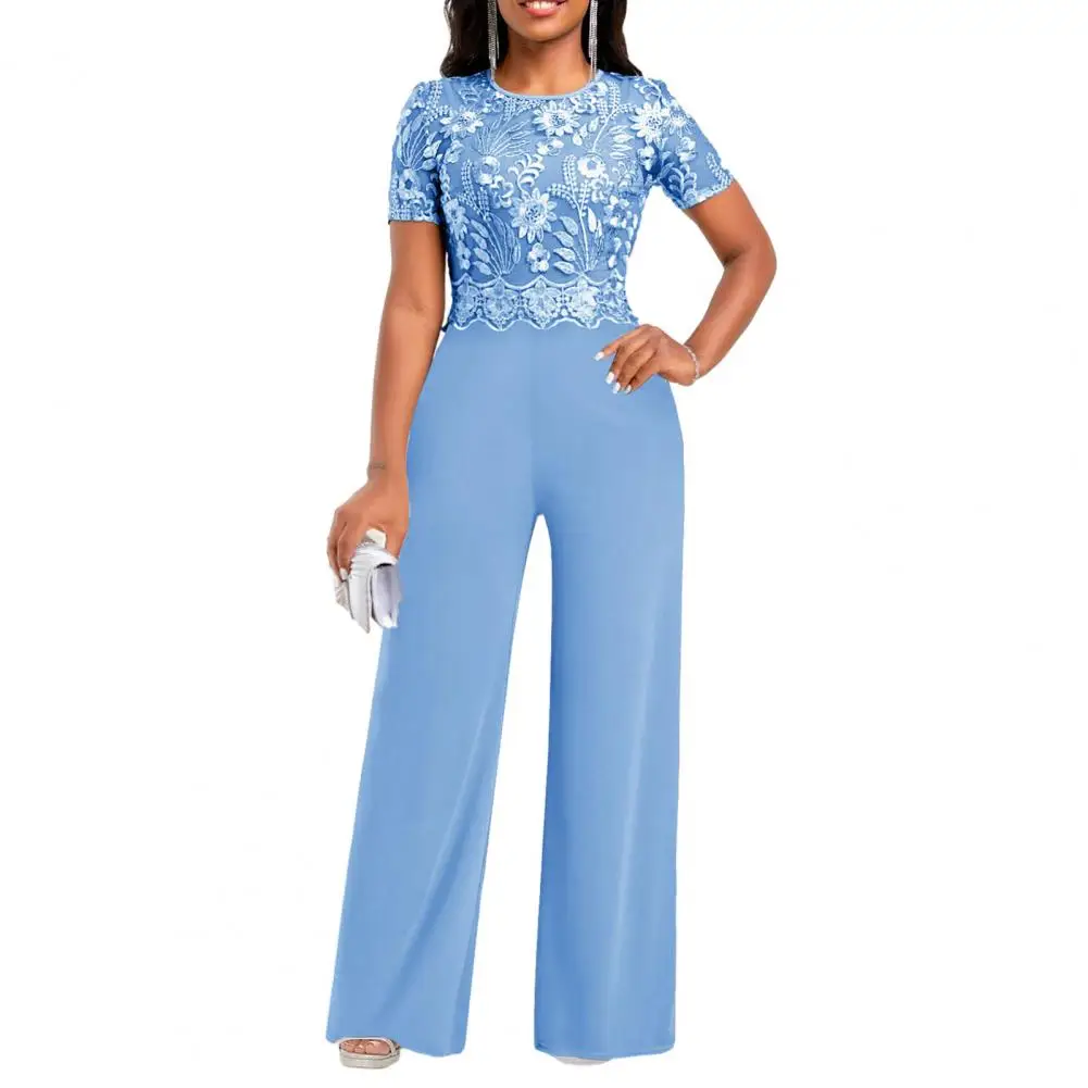 Wide Leg Lace Jumpsuit Lace Flower Embroidery Plus Size Women's Summer Jumpsuit Stylish High Waist Wide Leg Short Sleeves Back
Wide Leg Lace Jumpsuit Lace Flower Embroidery Plus Size Women's Summer Jumpsuit Stylish High Waist Wide Leg Short Sleeves Back