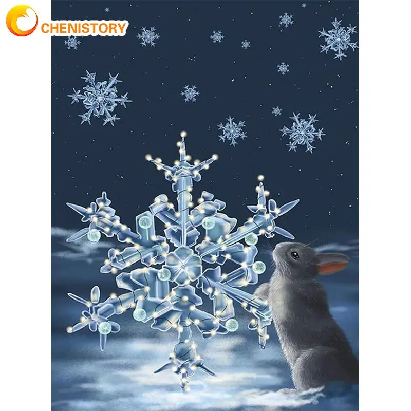 CHENISTORY 5d Diy Diamond Painting Snowflake Kit Picture Of Rhinestones Cross Stitch Rabbit Animal Embroidery Sale Home Decorati 
CHENISTORY 5d Diy Diamond Painting Snowflake Kit Picture Of Rhinestones Cross Stitch Rabbit Animal Embroidery Sale Home Decorati