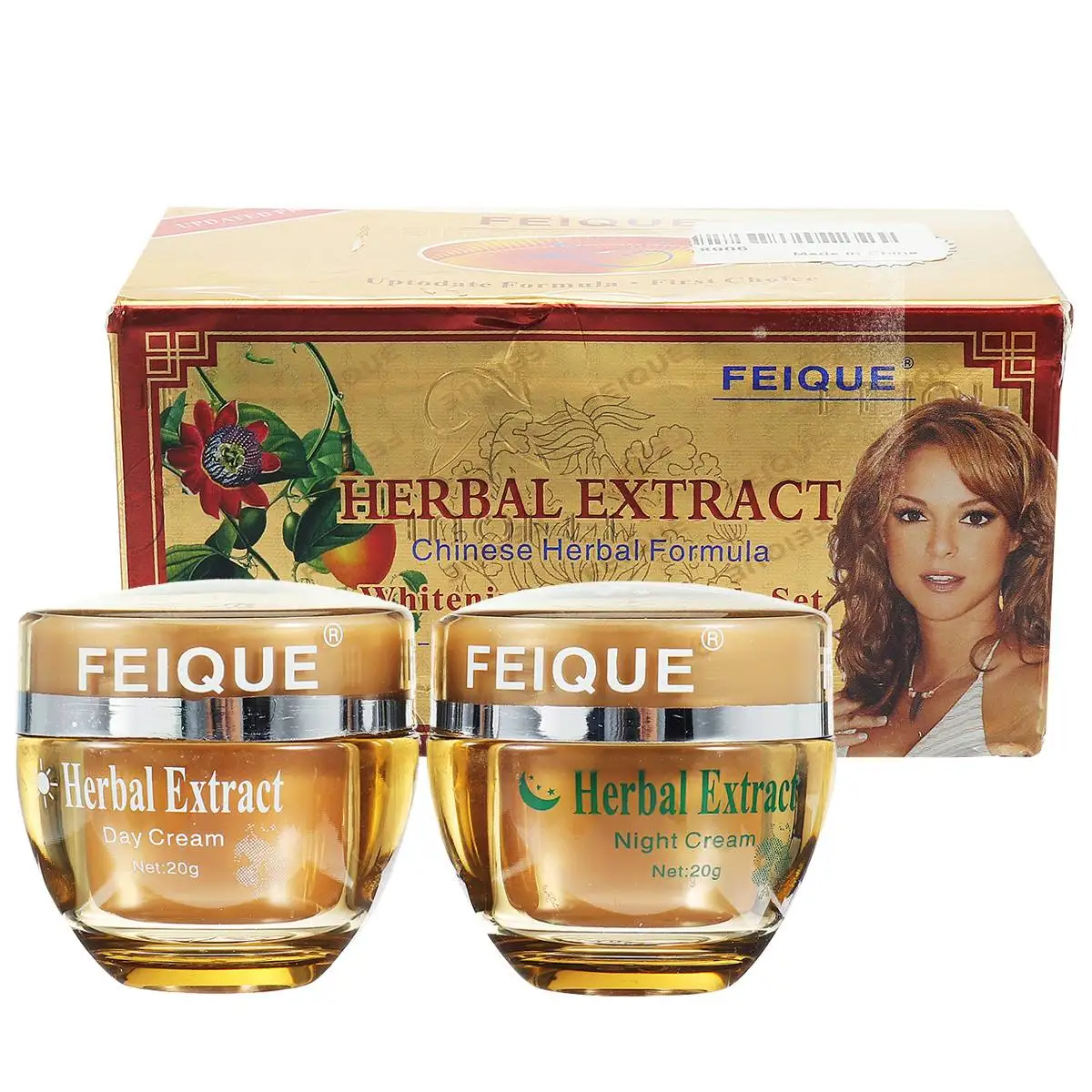 FEIQUE Herbal Extract Cream Day Cream and Night Cream Double Skin Care Whitening Anti Freckle Nourishing Brighten Face Skin
FEIQUE Herbal Extract Cream Day Cream and Night Cream Double Skin Care Whitening Anti Freckle Nourishing Brighten Face Skin