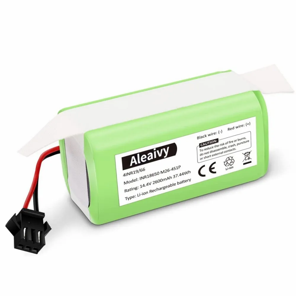 Aleaivy 14.4V 2600mAh Li-ion Rechargeable Replacement Battery Compatible with Ecovacs Deebot N79S,N79,DN622,Eufy RoboVac 11,11S
Aleaivy 14.4V 2600mAh Li-ion Rechargeable Replacement Battery Compatible with Ecovacs Deebot N79S,N79,DN622,Eufy RoboVac 11,11S