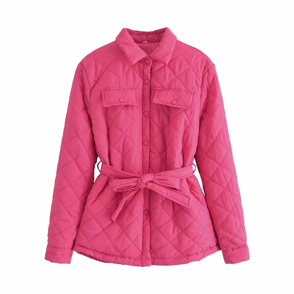 TRAF WOMEN 2022 Fall/Winter New Quilting With Belt Decoration Cotton-padded Jackets Casual Solid Color Retro Female Chic Coats
TRAF WOMEN 2022 Fall/Winter New Quilting With Belt Decoration Cotton-padded Jackets Casual Solid Color Retro Female Chic Coats