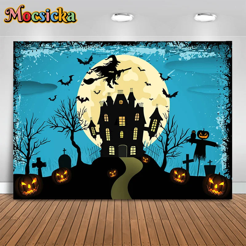 Mocsicka Halloween Photography Background Pumpkin Moon Castle Decor Backdrop Horror Nights Birthday Party Kids Photo Studio
Mocsicka Halloween Photography Background Pumpkin Moon Castle Decor Backdrop Horror Nights Birthday Party Kids Photo Studio