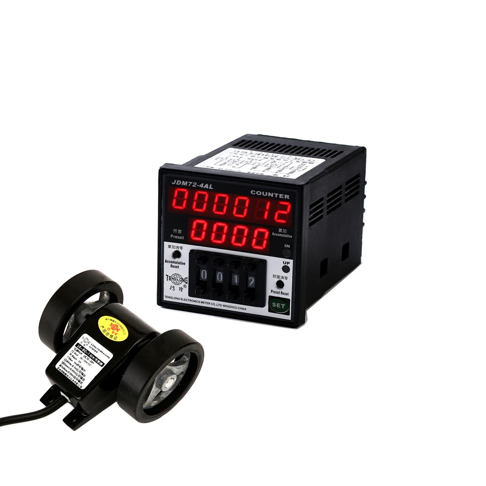 Factory high quality digital length meter counter with total count and output for textile controller
Factory high quality digital length meter counter with total count and output for textile controller