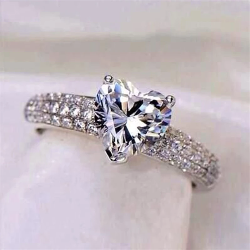 Ailodo Luxury Wedding Rings For Women Romantic Heart Shape Cubic Zirconia Female Finger Rings Simple Fashion Jewelry Girls Gift
Ailodo Luxury Wedding Rings For Women Romantic Heart Shape Cubic Zirconia Female Finger Rings Simple Fashion Jewelry Girls Gift
