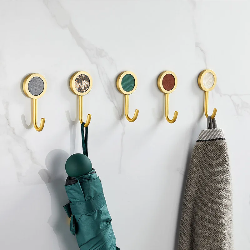 Clothes Hooks Wall Hangings Aluminum Golden Hole-free Home Organizer Bathroom Door Rear Single Sticky Coat Key Rack
Clothes Hooks Wall Hangings Aluminum Golden Hole-free Home Organizer Bathroom Door Rear Single Sticky Coat Key Rack