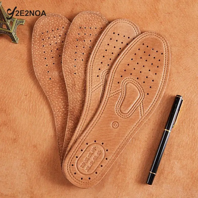 

1Pair Ultra Thin Breathable Leather Shoe Insoles Large Size Absorb Sweat Deodorant Replacement Inner Soles Shoe Insole Pads