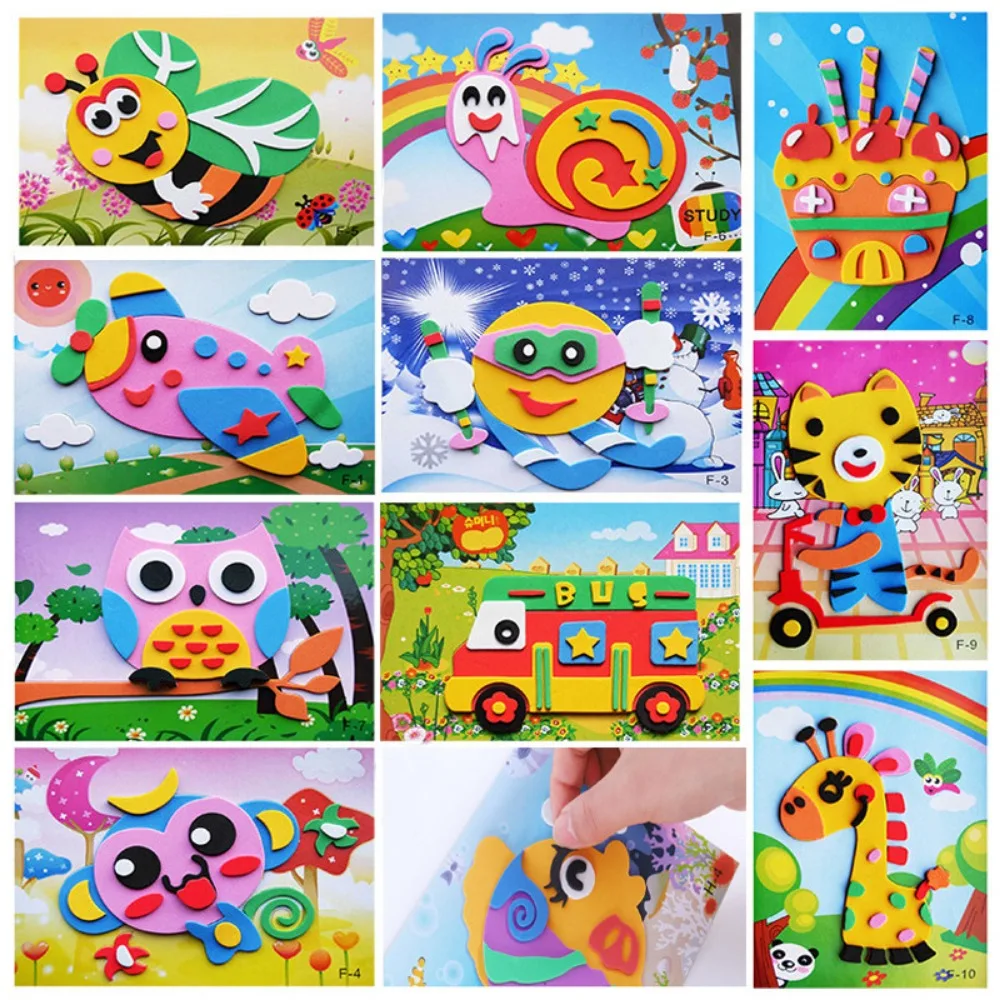 5Pcs Kids DIY 3D EVA Foam Sticker Cartoon Animal Puzzles Game Art Craft Early Educational Toys Children Gift Multi-patterns
5Pcs Kids DIY 3D EVA Foam Sticker Cartoon Animal Puzzles Game Art Craft Early Educational Toys Children Gift Multi-patterns
