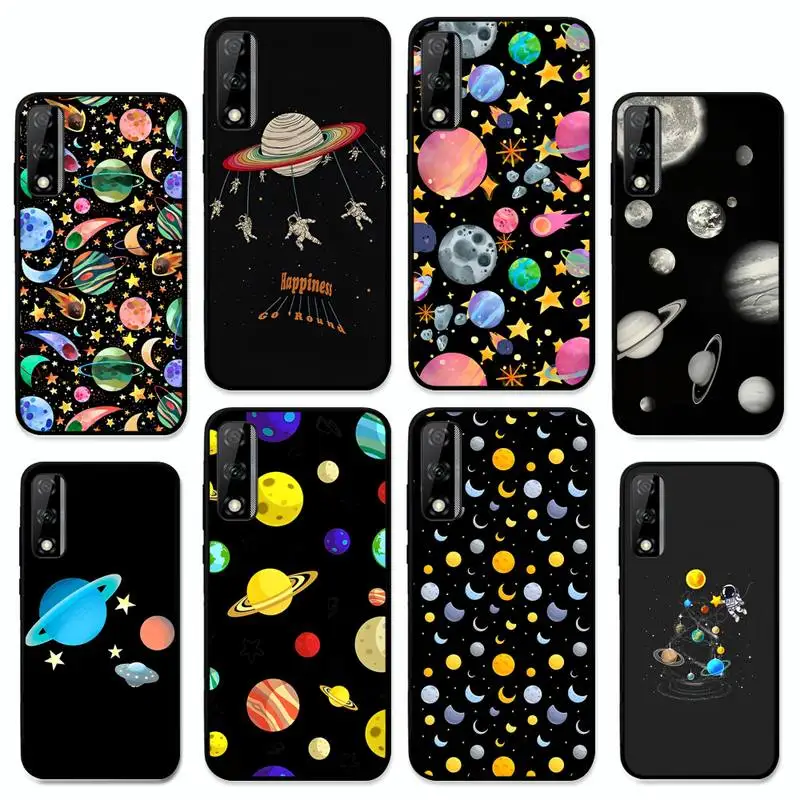 

Outer Space Planet Stars Moon Phone Case For Huawei Y9 6 7 5 Prime Enjoy 7s 7 8 plus 7a 9e 9plus 8E Lite Psmart Shell