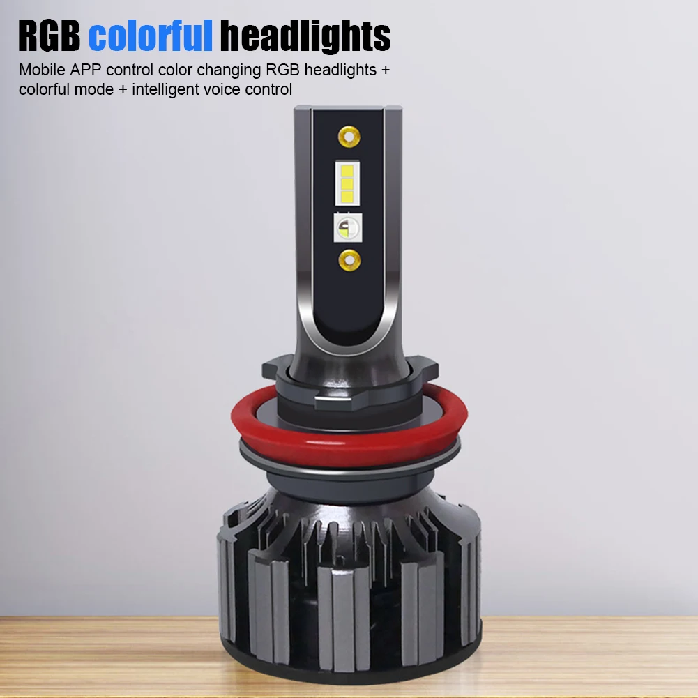 H11 Car LED RGB Headlight Kit APP Bluetooth Control Fog Lights Bulbs Lamp Module LED Auto Fog Lamp Car Anti Fog Light Bulb
H11 Car LED RGB Headlight Kit APP Bluetooth Control Fog Lights Bulbs Lamp Module LED Auto Fog Lamp Car Anti Fog Light Bulb